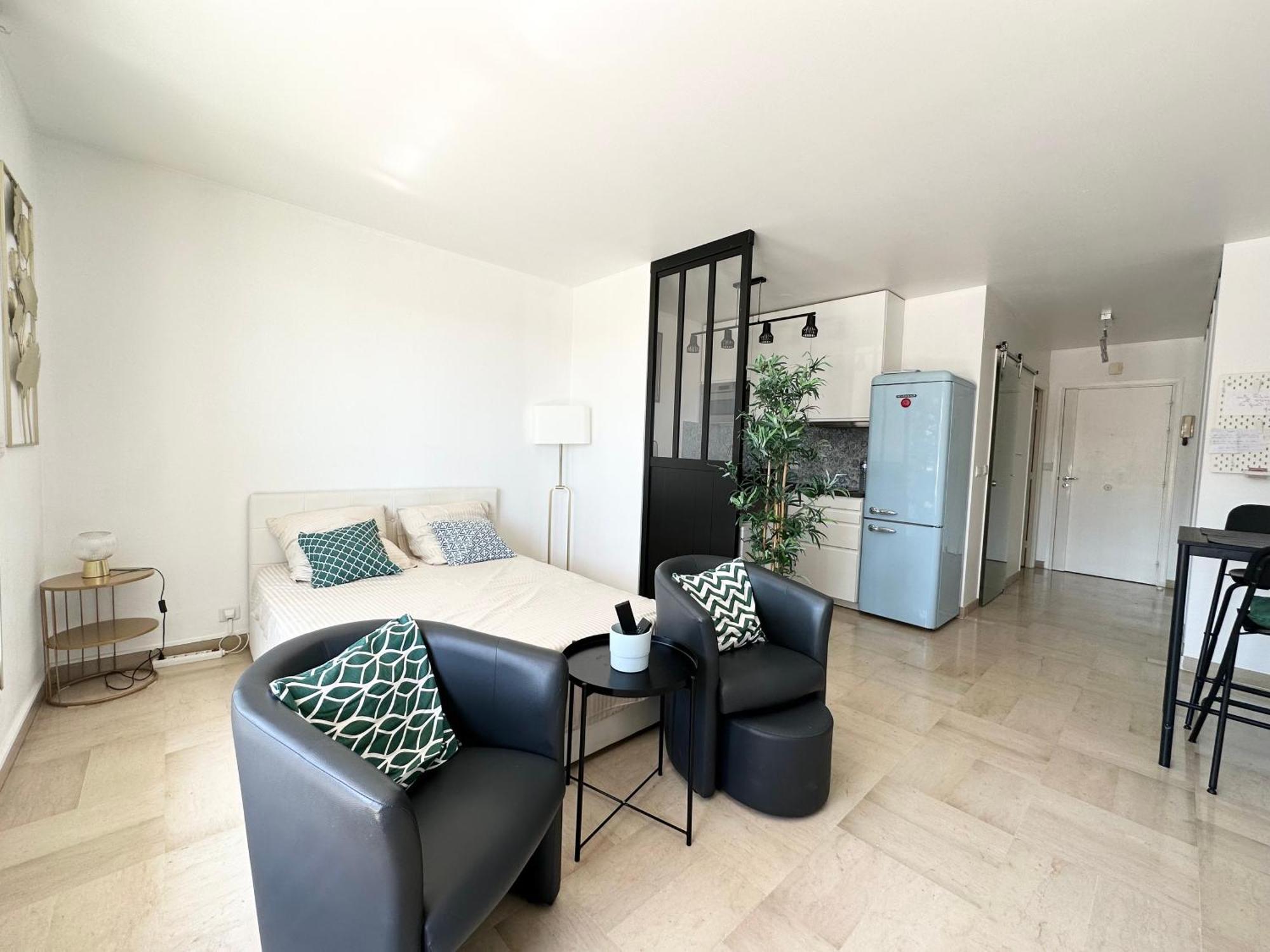 Nice, Grand Studio - Piscine - Terrasse Vue Mer Apartment Exterior foto